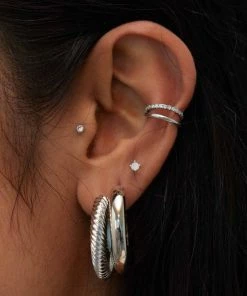 Astridandmiyu Crystal Stud Earrings In Silver 9 Astridandmiyu Crystal Stud Earrings In Silver