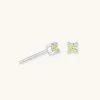 Astrid & Miyu August Birthstone Stud Earrings In Silver With Peridot CZ Birthstone Earrings 1 Astrid & Miyu August Birthstone Stud Earrings In Silver With Peridot CZ Birthstone Earrings