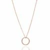 Astridandmiyu Basic Halo Pendant Necklace In Rose Gold