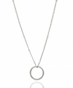 Astridandmiyu Basic Halo Pendant Necklace In Silver Sale