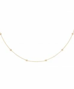 Astrid & Miyu Necklaces Essential Bold Beaded Choker In Gold