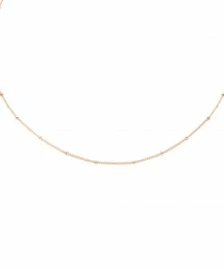 Astridandmiyu Essential Beaded Choker In Rose Gold