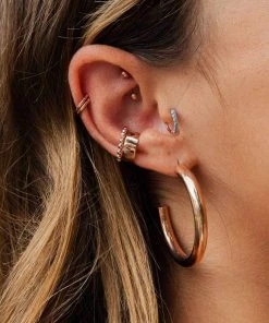 Astridandmiyu Essential Large Hoops In Rose Gold Sale