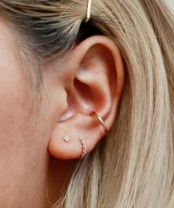 Astridandmiyu Basic Ear Cuff In Rose Gold Sale