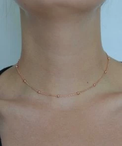 Astrid & Miyu Essential Bold Beaded Choker In Rose Gold Sale 7 Astrid & Miyu Essential Bold Beaded Choker In Rose Gold Sale
