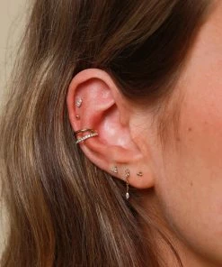 Astrid & Miyu Trinity Stud Earrings In Solid Gold 9 Astrid & Miyu Trinity Stud Earrings In Solid Gold