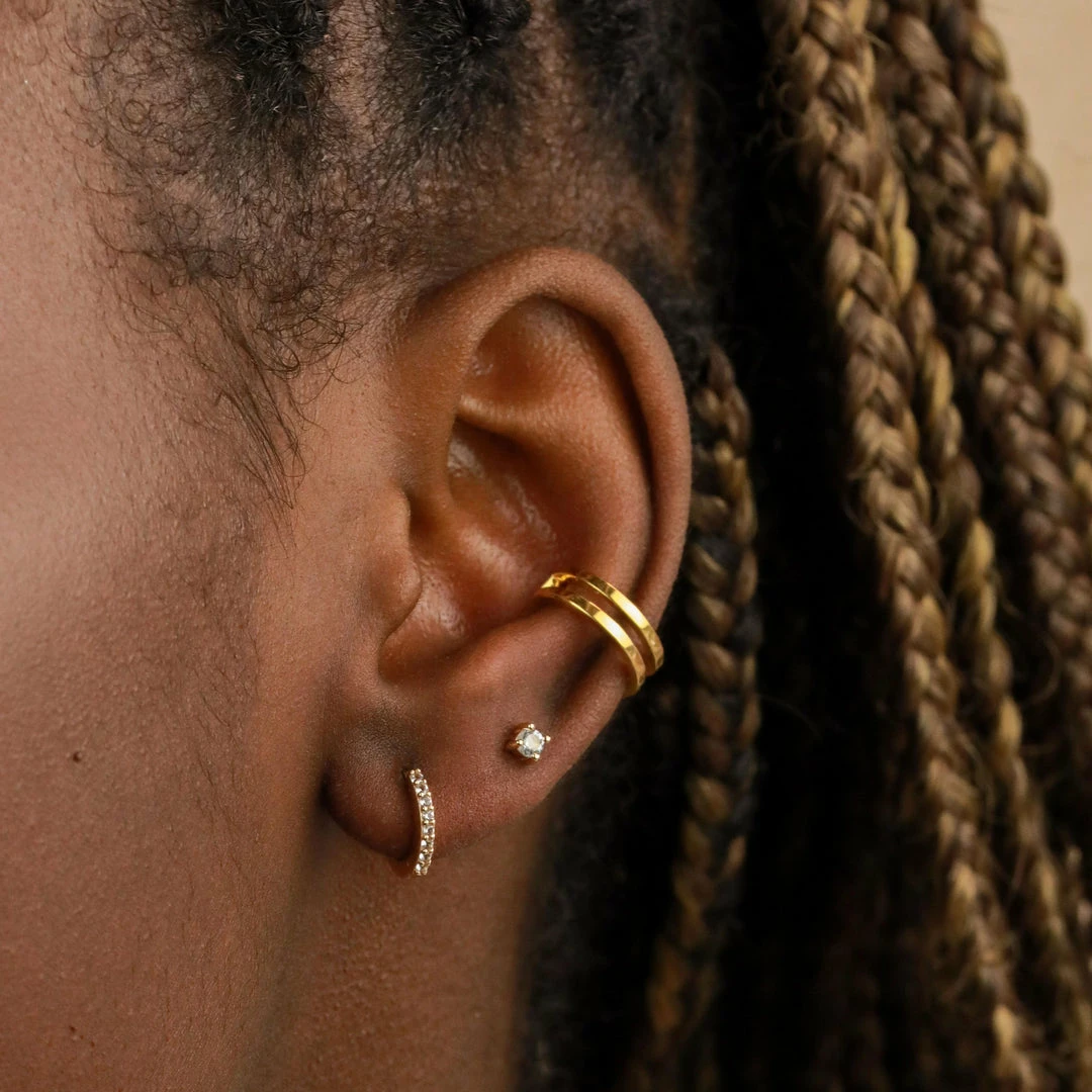 Astrid & Miyu Birthstone Earrings March Birthstone Huggies In Gold With Aquamarine CZ 4 Astrid & Miyu Birthstone Earrings March Birthstone Huggies In Gold With Aquamarine CZ