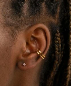 Astrid & Miyu October Birthstone Stud Earrings In Gold With Pink Tourmaline CZ Birthstone Earrings