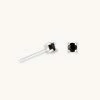 Astrid & Miyu Sale Black Crystal Stud Earrings In Silver 1 Astrid & Miyu Sale Black Crystal Stud Earrings In Silver