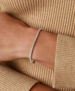 Astrid & Miyu Bold Tennis Chain Bracelet In Silver