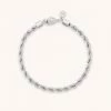 Astrid & Miyu Rope Bold Chain Bracelet In Silver Bracelets