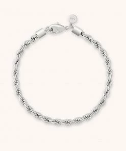 Astrid & Miyu Rope Bold Chain Bracelet In Silver Bracelets