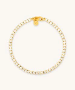 Astrid & Miyu Bold Tennis Chain Bracelet In Gold Bracelets