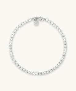 Astrid & Miyu Bold Tennis Chain Bracelet In Silver