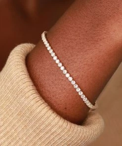 Astrid & Miyu Bold Tennis Chain Bracelet In Gold Bracelets