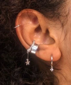 Astridandmiyu Boyfriend Simple Ear Cuff In Silver 7 Astridandmiyu Boyfriend Simple Ear Cuff In Silver