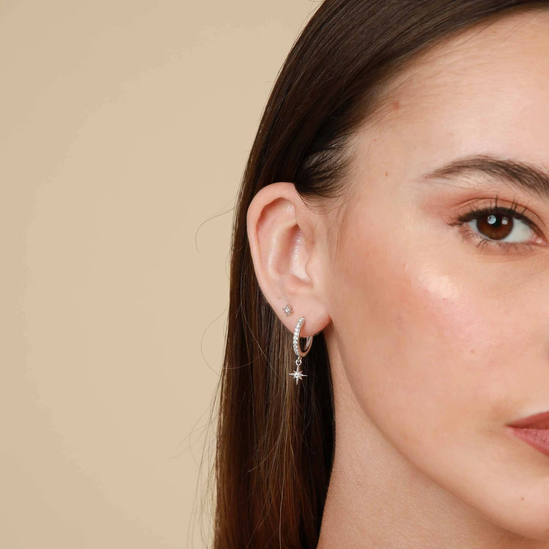 Astrid & Miyu Earrings Twilight Stacking Set In Silver 4 Astrid & Miyu Earrings Twilight Stacking Set In Silver