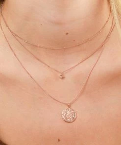 Astrid & Miyu Scorpio Zodiac Pendant Necklace In Rose Gold Zodiac Necklaces
