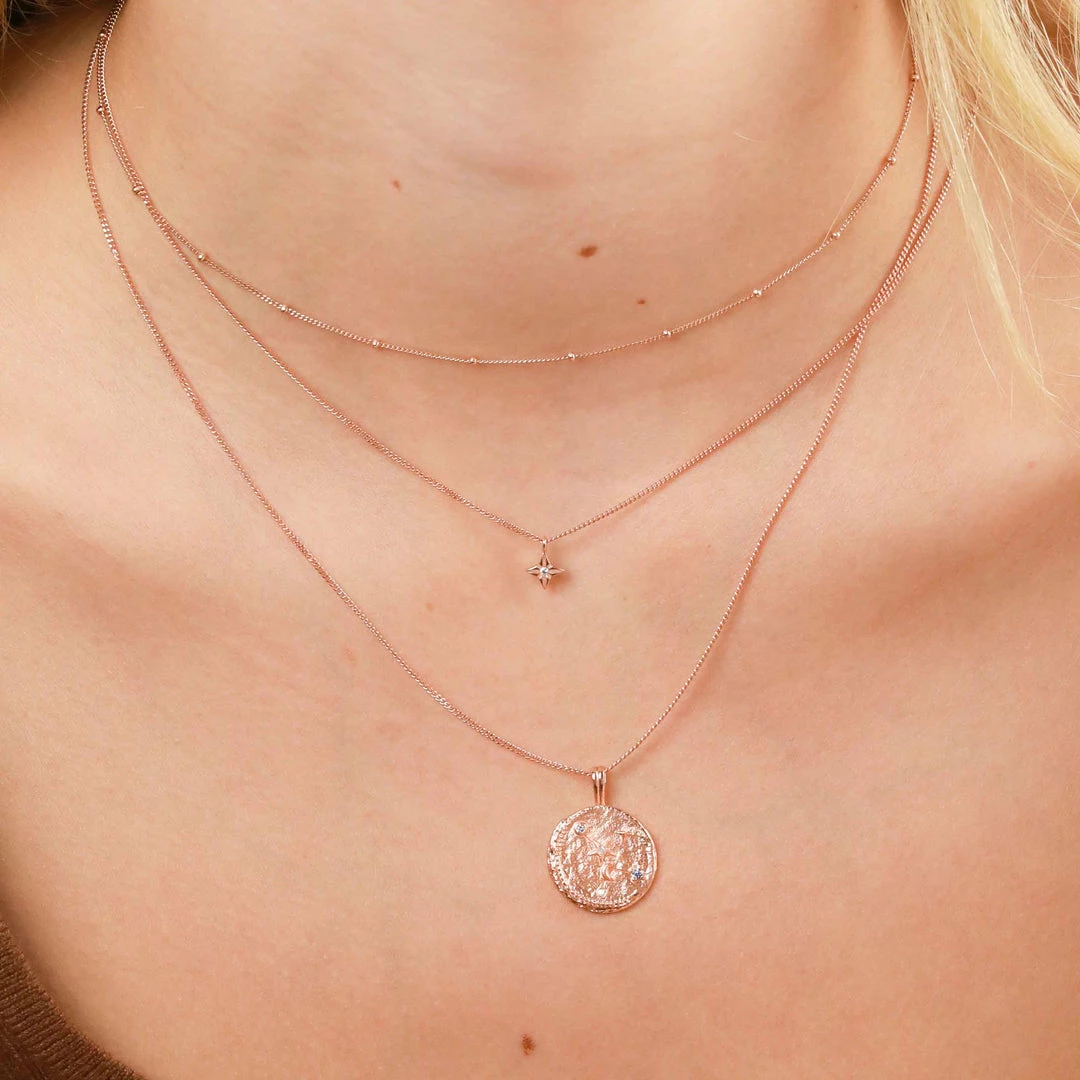 Astrid & Miyu Scorpio Zodiac Pendant Necklace In Rose Gold Zodiac Necklaces 4 Astrid & Miyu Scorpio Zodiac Pendant Necklace In Rose Gold Zodiac Necklaces