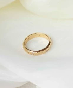 Astrid & Miyu Celestial Band Ring In Gold