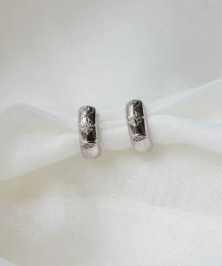 Astrid & Miyu Sale Celestial Huggies In Silver 10 Astrid & Miyu Sale Celestial Huggies In Silver