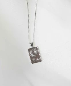 Astrid & Miyu Celestial Pendant Necklace In Silver 10 Astrid & Miyu Celestial Pendant Necklace In Silver