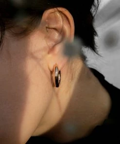 Astrid & Miyu Chunky Hoops In Rose Gold