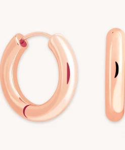 Astrid & Miyu Chunky Hoops In Rose Gold