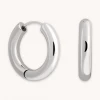 Astrid & Miyu Chunky Hoops In Silver Earrings 1 Astrid & Miyu Chunky Hoops In Silver Earrings