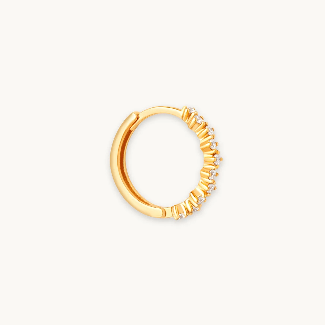 Astrid & Miyu Cluster Hoop 11.5mm In Gold Best Sellers 3 Astrid & Miyu Cluster Hoop 11.5mm In Gold Best Sellers
