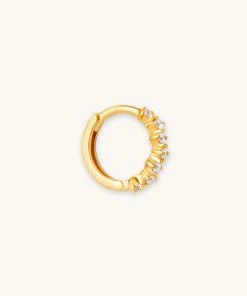 Astrid & Miyu Best Sellers Cluster Hoop 8mm In Gold