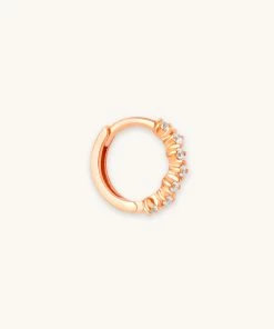 Astrid & Miyu Earrings Cluster Hoop 8mm In Rose Gold