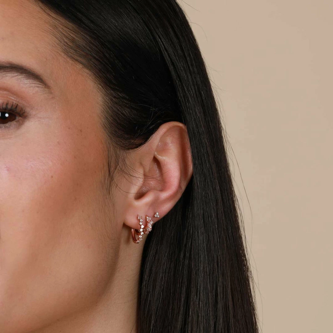 Astrid & Miyu Cluster Hoop 11.5mm In Gold Best Sellers 7 Astrid & Miyu Cluster Hoop 11.5mm In Gold Best Sellers