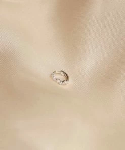 Astrid & Miyu Earrings Cluster Hoop 6.5mm In Silver 7 Astrid & Miyu Earrings Cluster Hoop 6.5mm In Silver