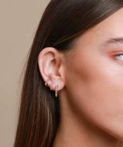 Astrid & Miyu Best Sellers Cluster Hoop 8mm In Gold 12 Astrid & Miyu Best Sellers Cluster Hoop 8mm In Gold