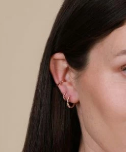 Astrid & Miyu Earrings Cluster Hoop 8mm In Rose Gold