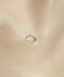 Astrid & Miyu Cluster Hoop 8mm In Silver Earrings