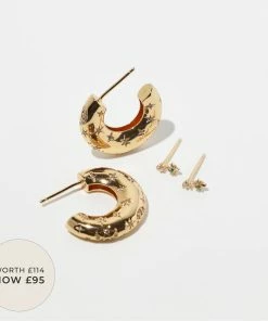 Astrid & Miyu Cosmic Stacking Set In Gold