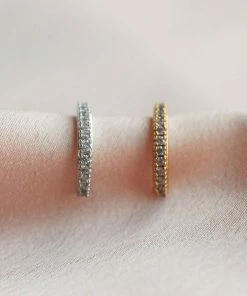 Astrid & Miyu Crystal Ear Cuff In Gold Earrings