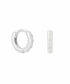 Astridandmiyu Sale Crystal Set Huggies In Silver