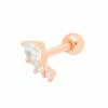 Astridandmiyu Crystal & Double Stone Barbell In Rose Gold Sale