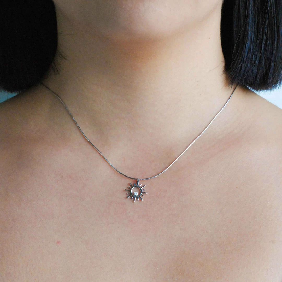Astridandmiyu Sale Sun Necklace Charm In Silver 4 Astridandmiyu Sale Sun Necklace Charm In Silver