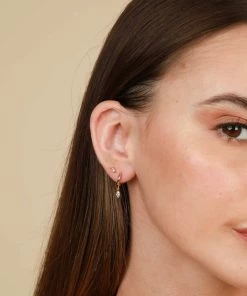 Astrid & Miyu Dainty Sparkle Stacking Set In Gold Earrings