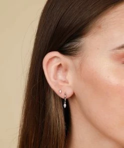 Astrid & Miyu Earrings Dainty Sparkle Stacking Set In Silver