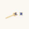 Astrid & Miyu December Birthstone Stud Earrings In Gold With Tanzanite CZ 2 Astrid & Miyu December Birthstone Stud Earrings In Gold With Tanzanite CZ