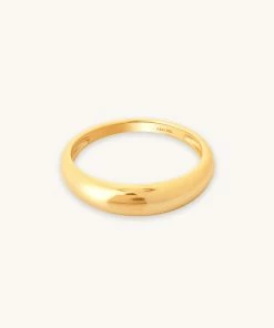 Astrid & Miyu Rings Essential Dome Ring In Gold