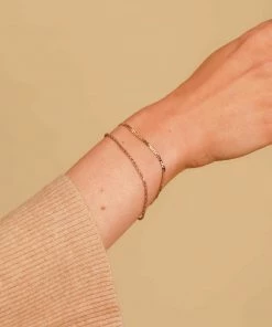 Astrid & Miyu Duo Chain Bracelet In Gold