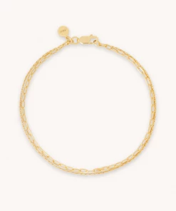 Astridandmiyu Double Chain Bracelet In Gold Bracelets