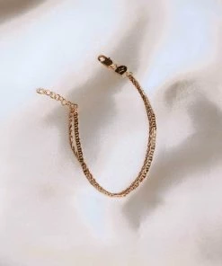 Astrid & Miyu Duo Chain Bracelet In Gold