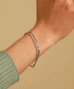 Astrid & Miyu Duo Chain Bracelet In Silver Bracelets